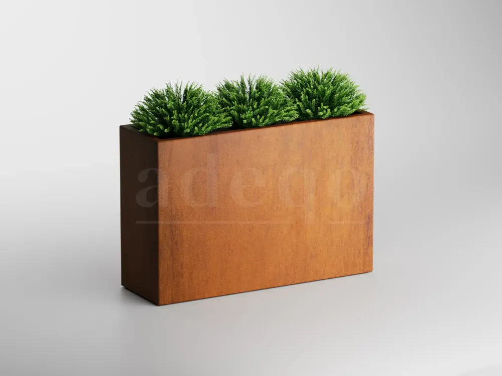 Nieuw Adeqo cortenstaal plantenbak rechthoek 120 x 40 x 80 cm - Dikte 2mm - Met bodem