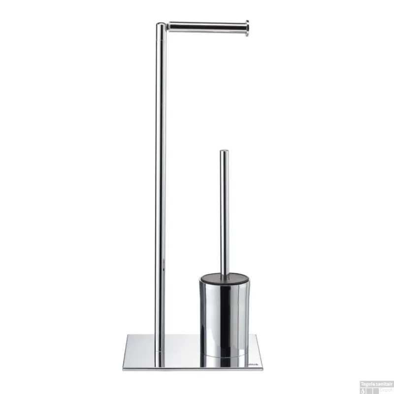 Toiletbutler Sealskin Tube met Toiletrolhouder, Reserverolhouder en Toiletborstel met Houder Vrijstaand Chroom Gereduceerde Prijs