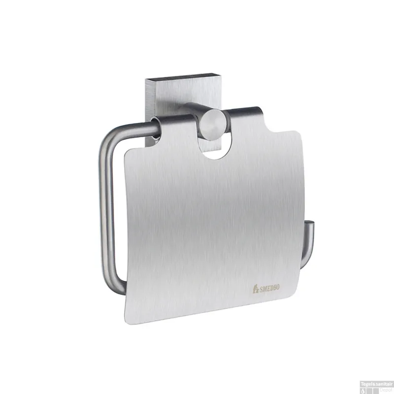Merkproduct Toiletrolhouder Smedbo House met Klep Mat Chroom