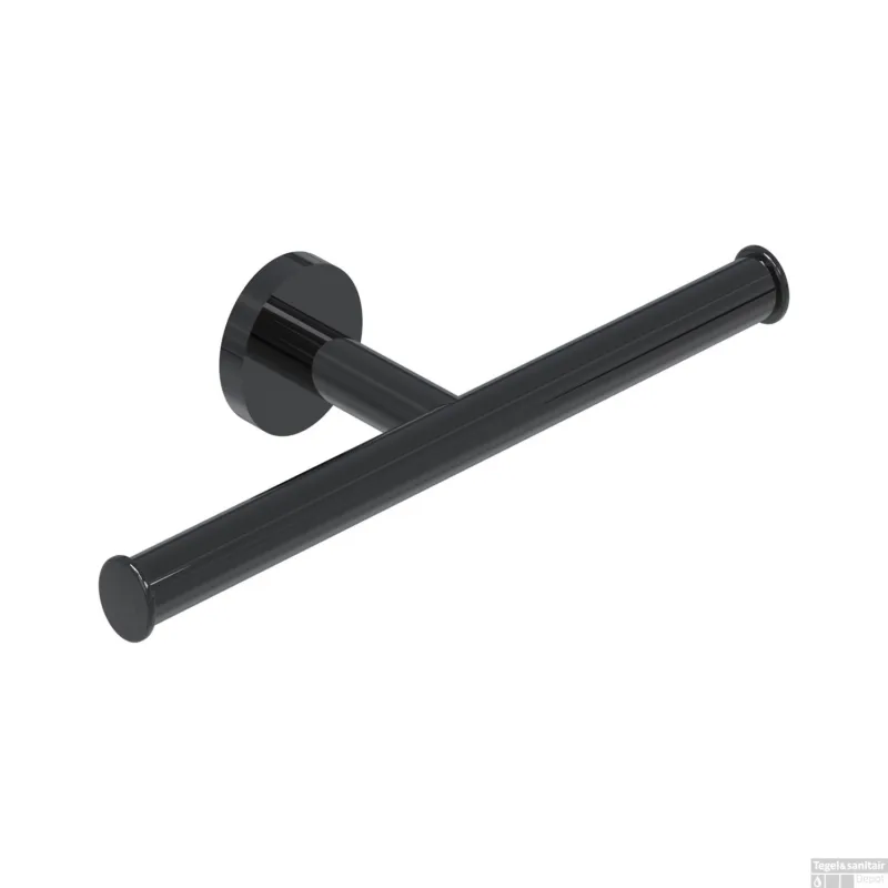 Snelle Levering Toiletrolhouder IVY Dubbel Zwart Chroom PVD