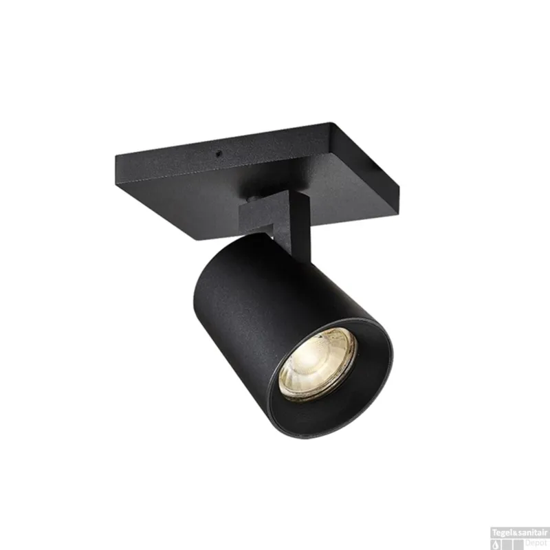 Gratis Retour Opbouwspot BWS Merga 1 11x11.2cm Zwart