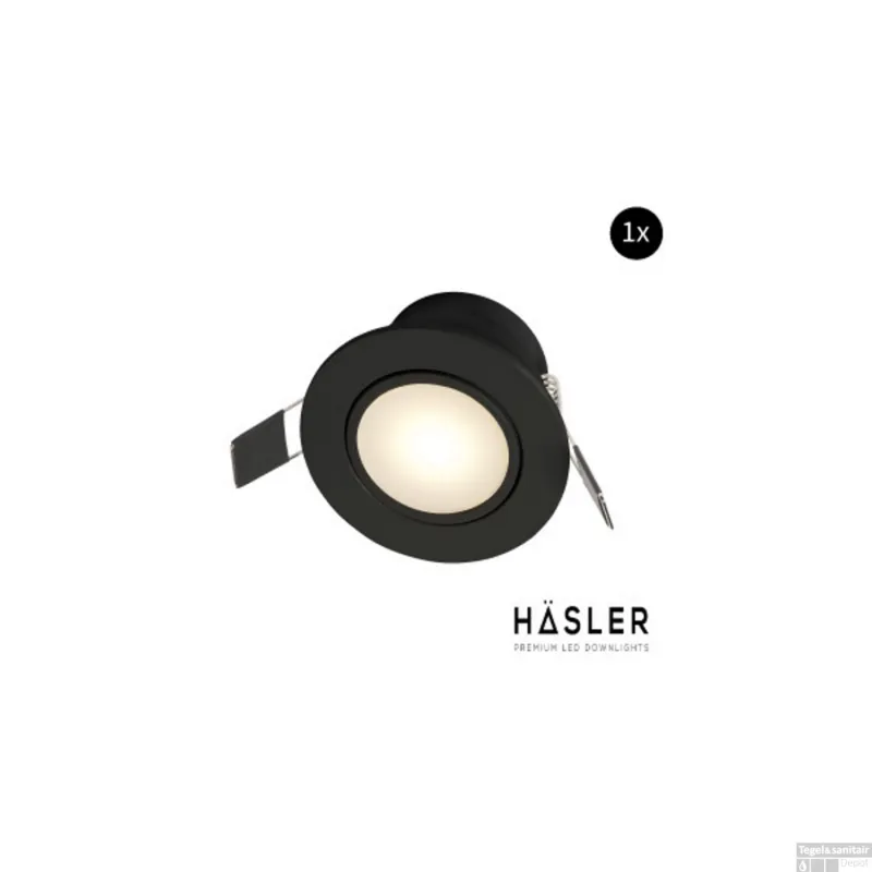 Inbouwspot Häsler Zaragoza Incl. Fase Aansnijding Dimbaar 8.4 cm 4 Watt Helder Wit Mat Zwart Set 1x Direct Verzonden
