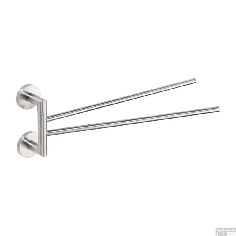Dubbele Handdoekhouder Sapho X-Steel Draaibaar 42 cm Geborsteld RVS Beperkt Aanbod