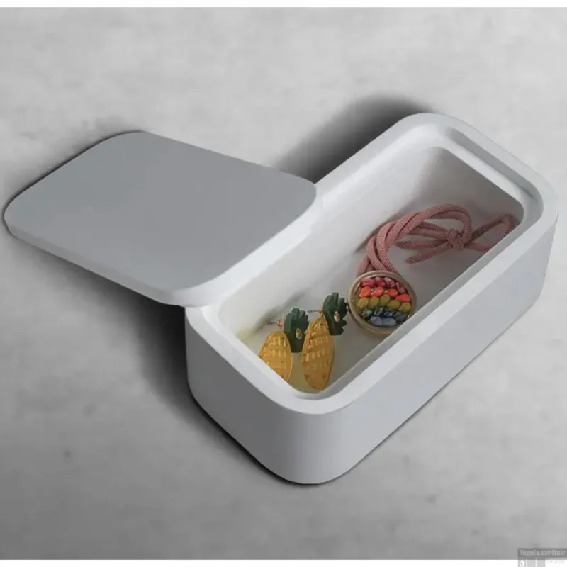 Goedkoop Cosmetica Opbergdoos Ideavit Solidcase 14x7x5.7 cm Solid Surface Mat Wit