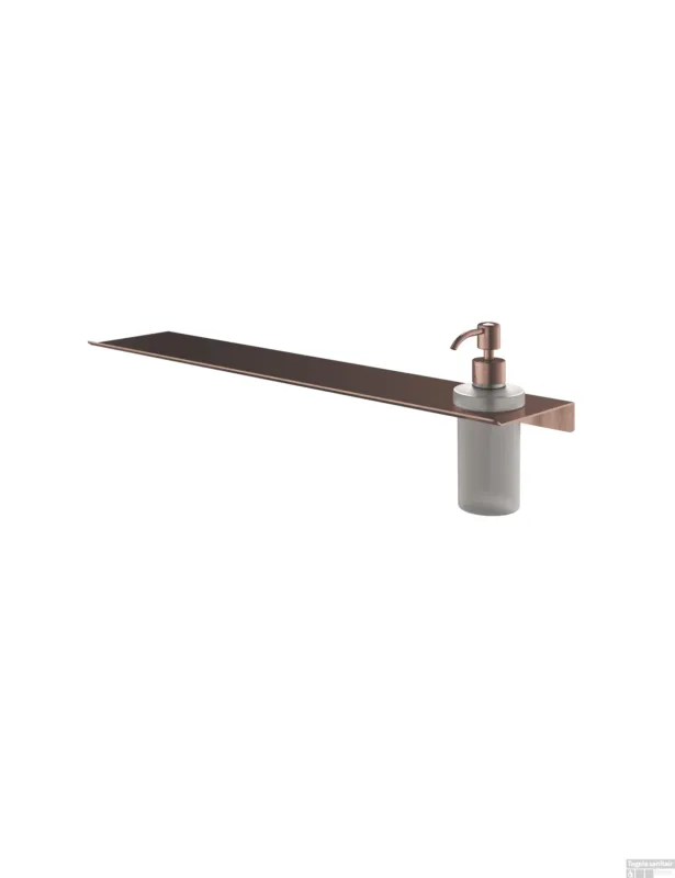 Lage Prijs Hotbath &More Zeepdispenser glass voor Planchet serie Geborsteld koper PVD
