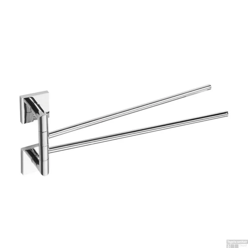 Dubbele Handdoekhouder Sapho X-Square Draaibaar 42 cm Chroom Merkproduct