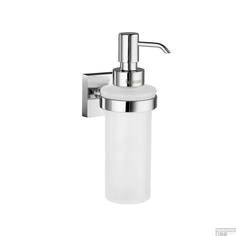 Finale Uitverkoop Zeepdispenser Smedbo House Wandmodel Matglas met Chroom