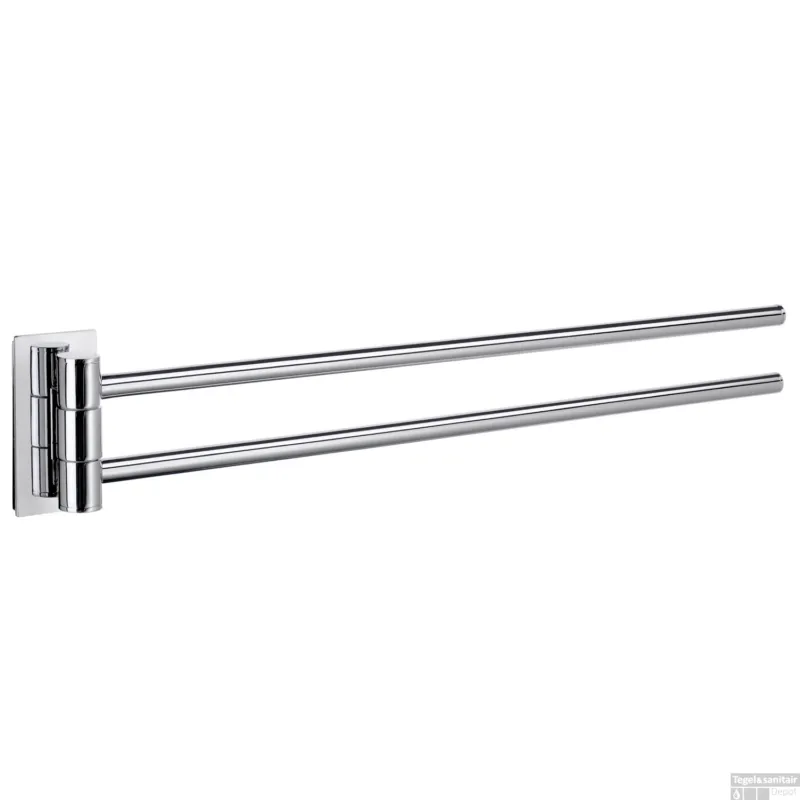 Gecertificeerd Handdoekhouder Smedbo Pool Met 2 Armen 44 x 3.7 cm Chroom