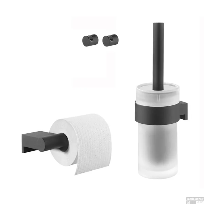 Hoge Kwaliteit Toiletaccessoireset Tiger Bold Zwart