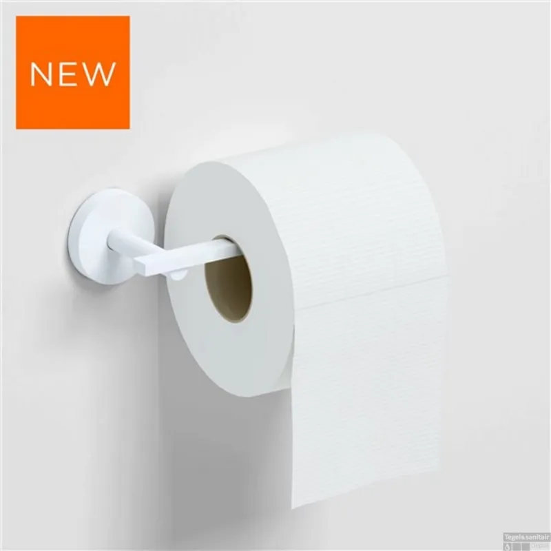 Toiletrolhouder Clou Flat Zonder Klep 16.5cm Poedercoating Mat Wit Koop Vandaag
