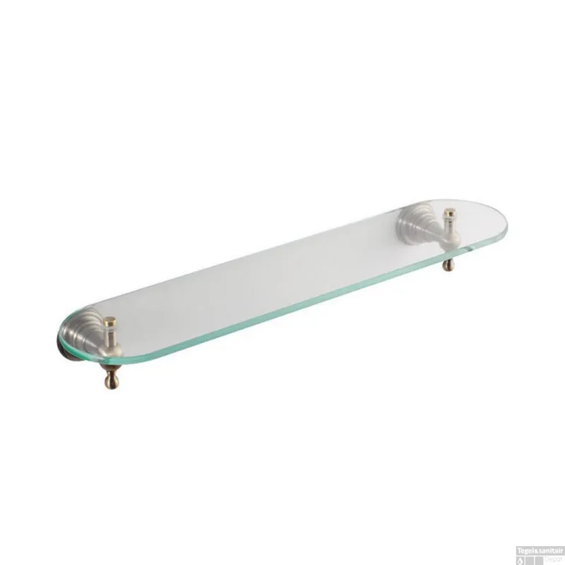 Express Levering Glazen Planchet Sapho Diamond 50x6.6 cm Ovaal Brons