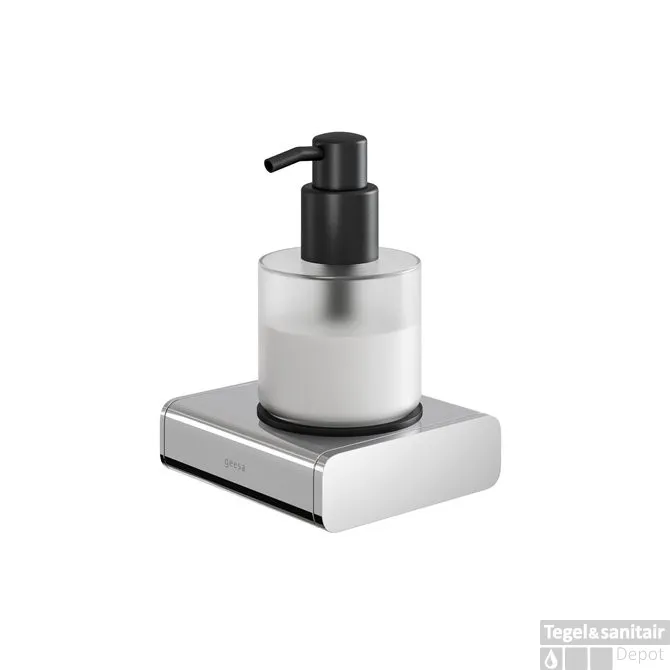 Express Levering Zeepdispenser Geesa Shift Pomp 200 ml met Gesatineerd Glas Chroom
