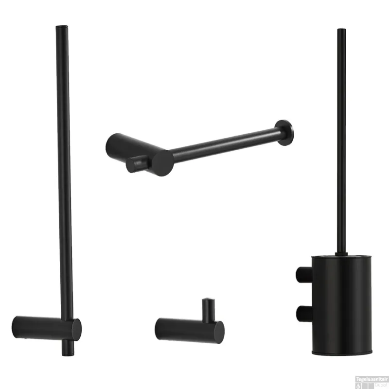 Toiletaccessoires Set BWS Academy Mat Zwart Premium