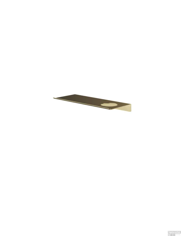Laatste Versie Hotbath &More Planchet 30 cm inclusief bevestigings rails met 1 uitsparing voor een zeepdispenser of beker Geborsteld messing PVD
