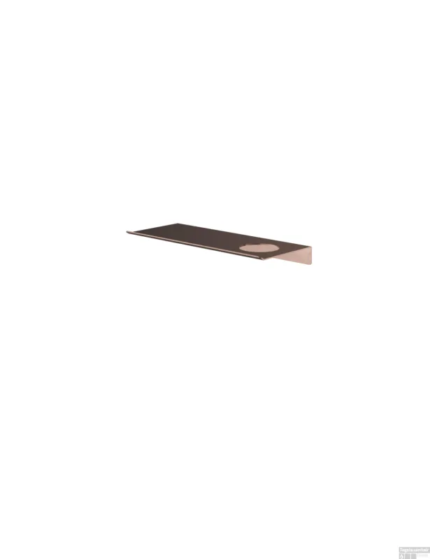 Beperkte Voorraad Hotbath &More Planchet 30 cm inclusief bevestigings rails met 1 uitsparing voor een zeepdispenser of beker Geborsteld koper PVD
