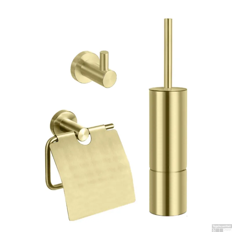 Toiletset Best Design One Pack Nancy Geborsteld Goud Finale Uitverkoop