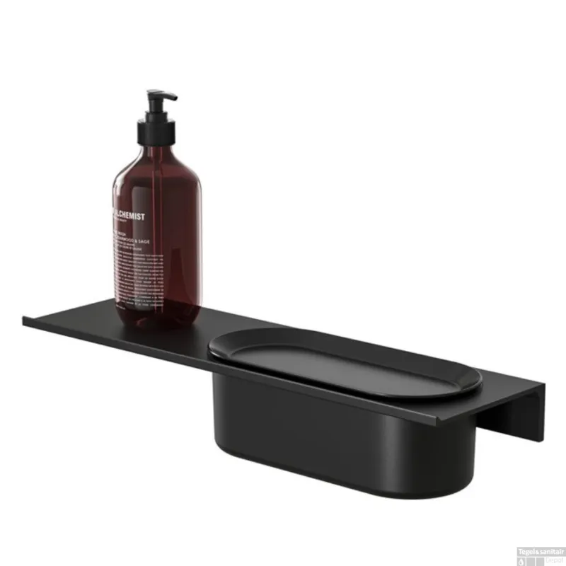 Fabrieksprijs Planchet met Douchemand Geesa Leev 40 cm Zwart