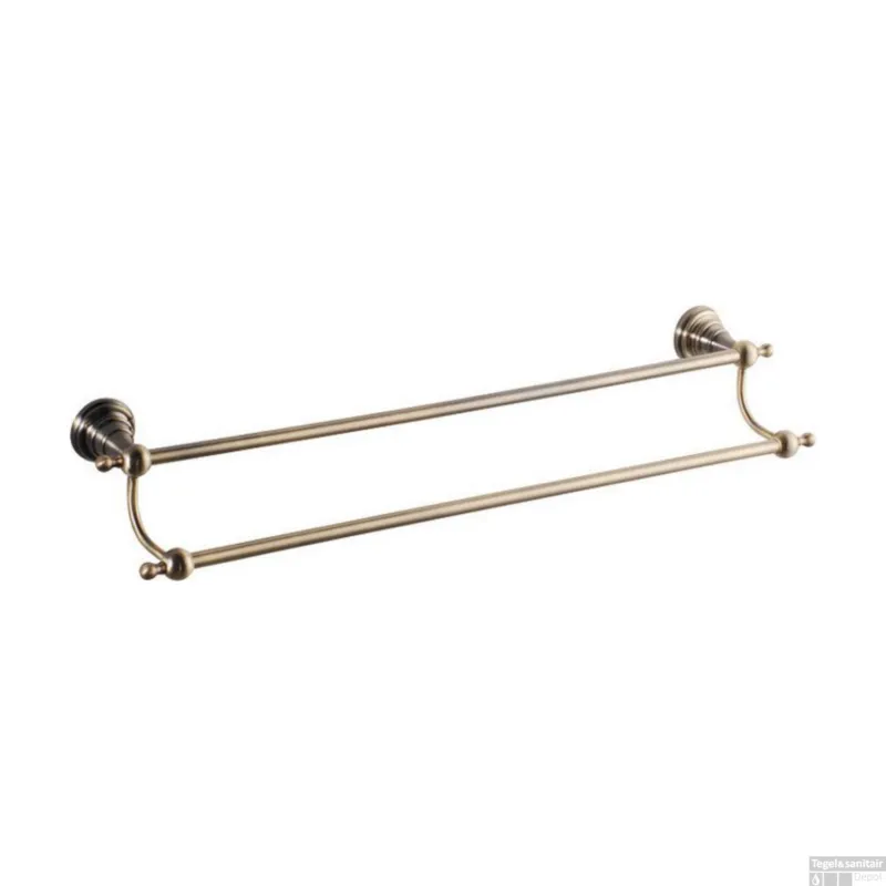 Dubbele Handdoekhouder Sapho Diamond Hangend 60.5 cm Brons Dagaanbieding