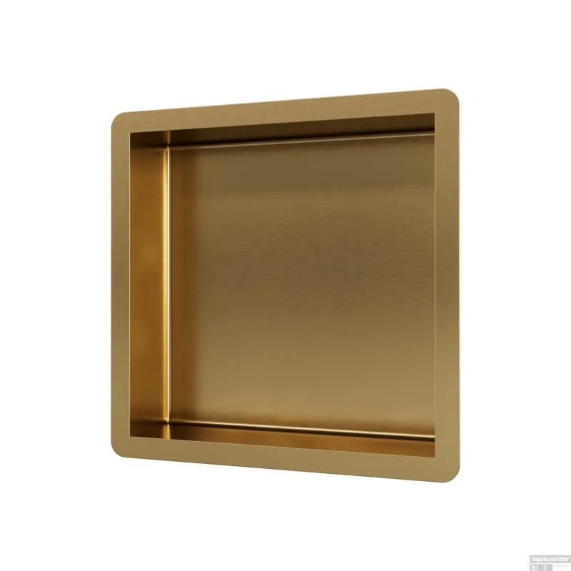 Gereduceerde Prijs Inbouwnis Brauer Gold Edition 30x30 cm Geborsteld Goud PVD