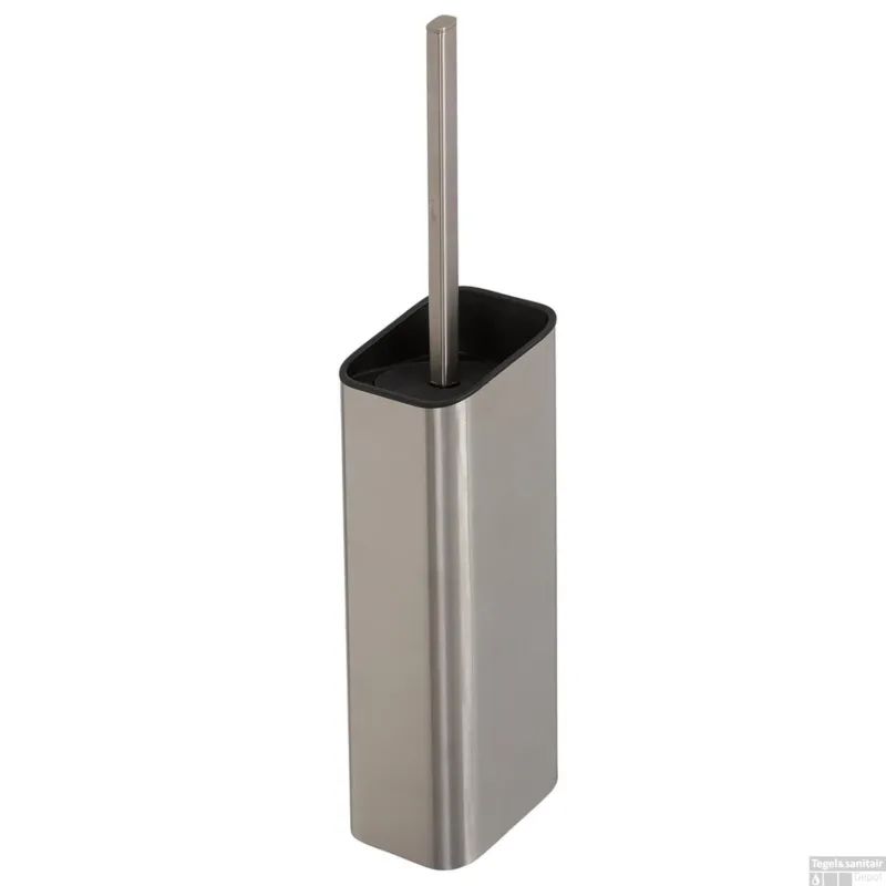 Toiletborstel Met Houder Geesa Shift Geborsteld RVS Zwart Shop Nu