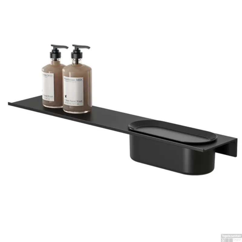 Speciale Aanbieding Planchet met Douchemand Geesa Leev 60 cm Zwart