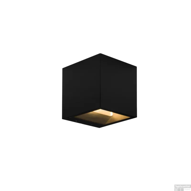 Opbouwspot BWS Peter 10.2x10.2 cm Zwart Seizoensaanbieding