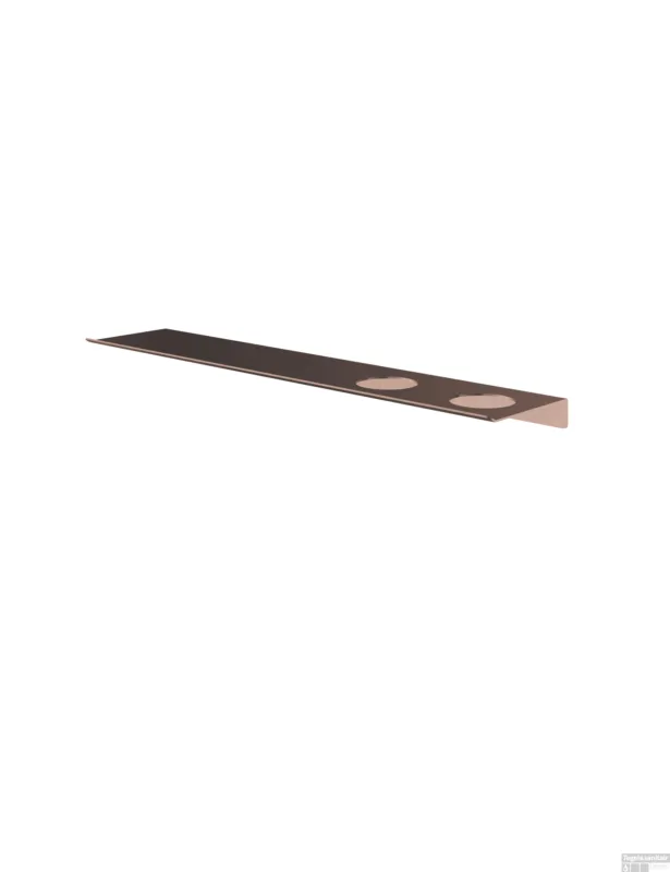 Uitverkoop Hotbath &More Planchet 60 cm inclusief bevestigings rails met 2 uitsparingen voor een zeepdispenser of beker Geborsteld koper PVD