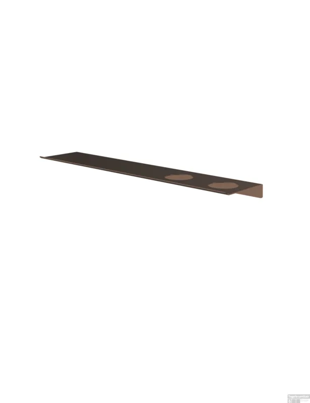 Superprijs Hotbath &More Planchet 60 cm inclusief bevestigings rails met 2 uitsparingen voor een zeepdispenser of beker Tuscan bronze