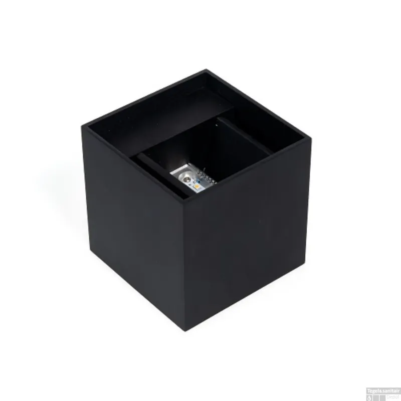 Veilige Betaling Wandlamp met LED-Verlichting NJOY Cube Zwart 6 Watt