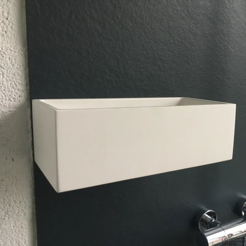 Beperkt Aanbod Shampoohouder Arcqua Tray Crosstone Solid Surface 30x10x15 cm Mat Wit