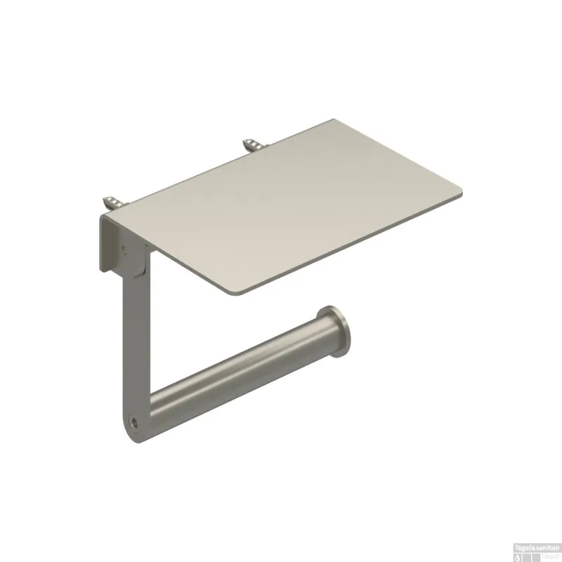 Meest Verkocht Toiletrolhouder IVY Met Planchet Geborsteld Nickel PVD