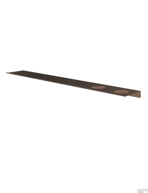 Voordeelprijs Hotbath &More Planchet 80 cm inclusief bevestigings rails met 2 uitsparingen voor een zeepdispenser of beker Tuscan bronze