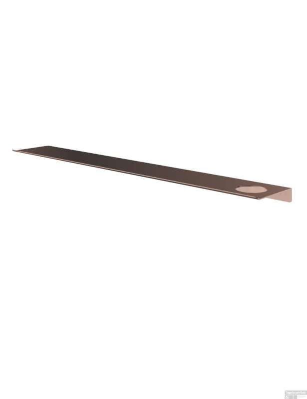 Betaalbaar Hotbath &More Planchet 80 cm inclusief bevestigings rails met 1 uitsparing voor een zeepdispenser of beker Geborsteld koper PVD