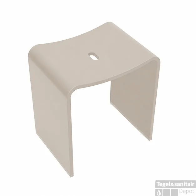 Weekendaanbieding Kruk Wiesbaden Zita 40x30x42,5 cm Solid Surface Beige