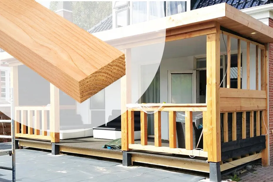 Superprijs Balk Douglas 5x10cm Fijnbezaagd MEEST VERKOCHT - 400 cm