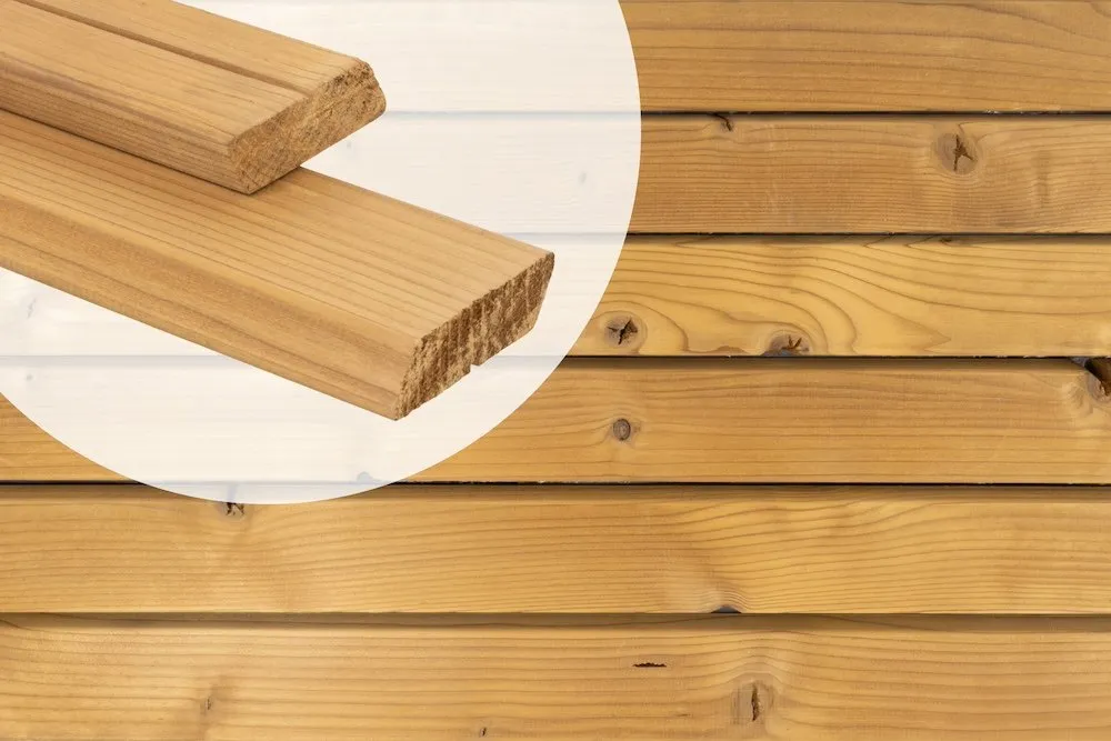 Platowood Rhombus Thermisch Gemodificeerd Vuren 1.8x6.6cm Ruitvormig - 420 cm Nieuw
