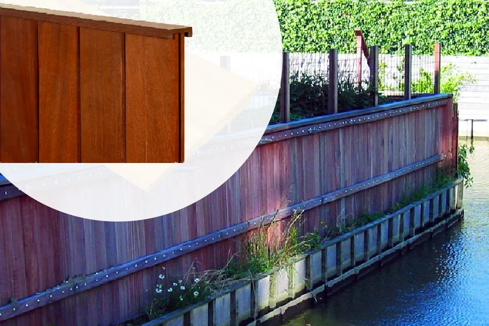 Azobe Hardhout Damwand Profiel Tong en Groef 3.0x18.5cm Vele lengtes - 450 cm Superprijs