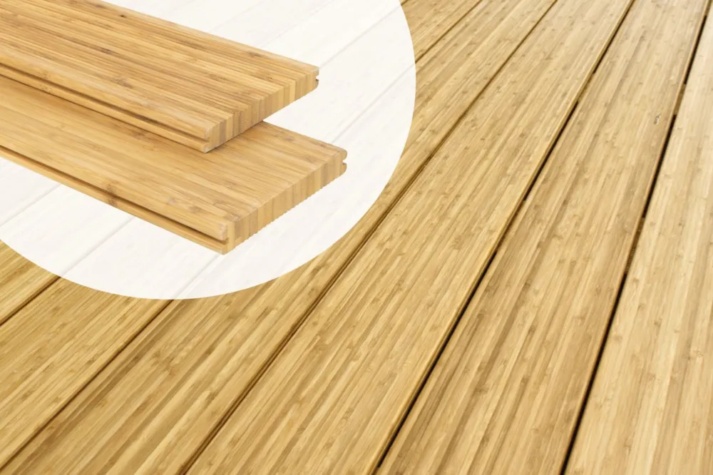 Vlonderplank Bamboe 1.8x14cm Voor Clips - Naturel Geolied - 366 cm Koop Online