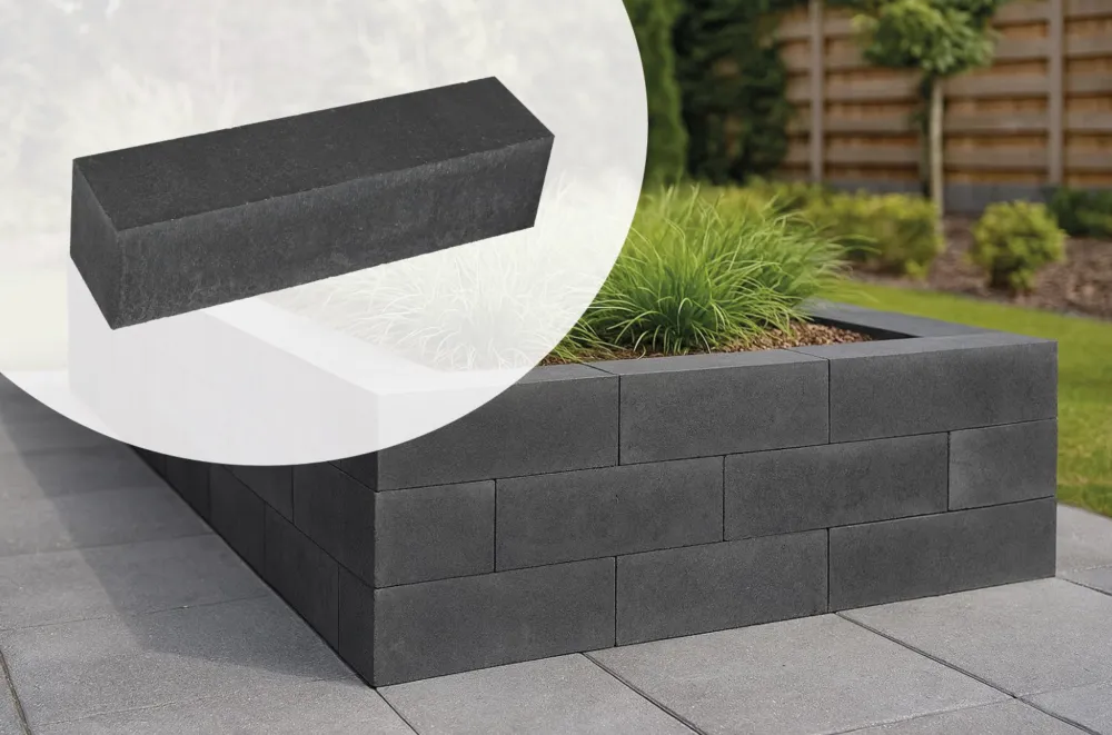 Fabrieksprijs Stapelblokken Tuin Linia Antraciet Zwart Strak 12x12x60cm Excellence - Tip