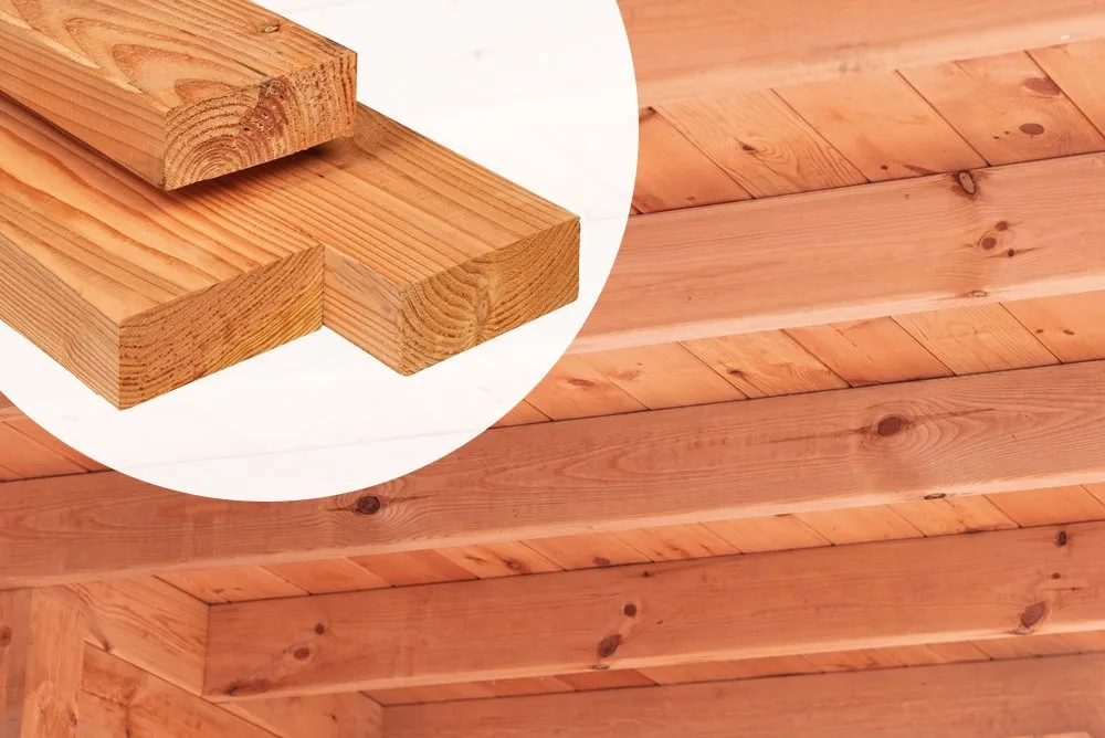 Red Class Wood Ligger 6.5x14cm Glad Geschaafd in Douglas kleur - 4 m Koop Vandaag