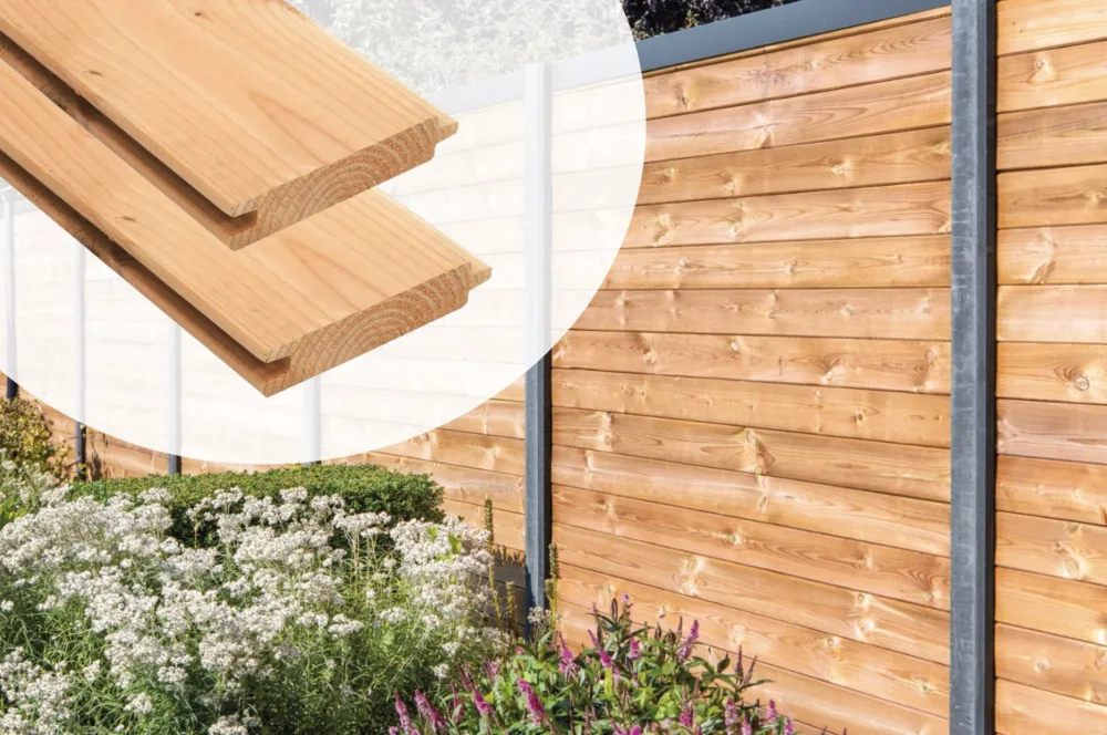 Weekendaanbieding Blokhutprofiel Douglas 2.8x14.5cm Glad Geschaafd - 180 cm