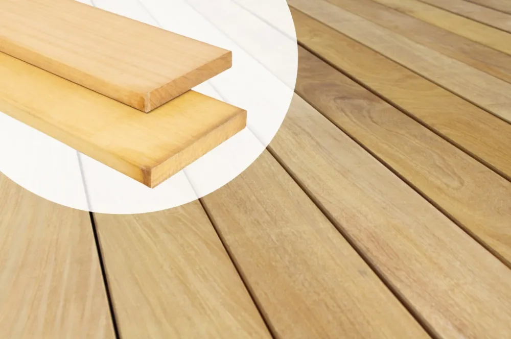Bestseller Vlonderplank Garapa Hardhout 2.1x14.5cm Glad Geschaafd - 305 cm