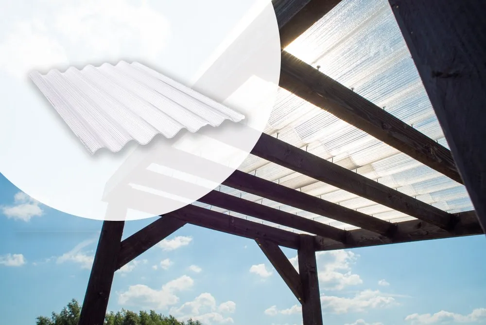Golfplaat Polycarbonaat 110 cm breed Driewandige dakplaat helder doorschijnend - 305 cm Alleen Vandaag