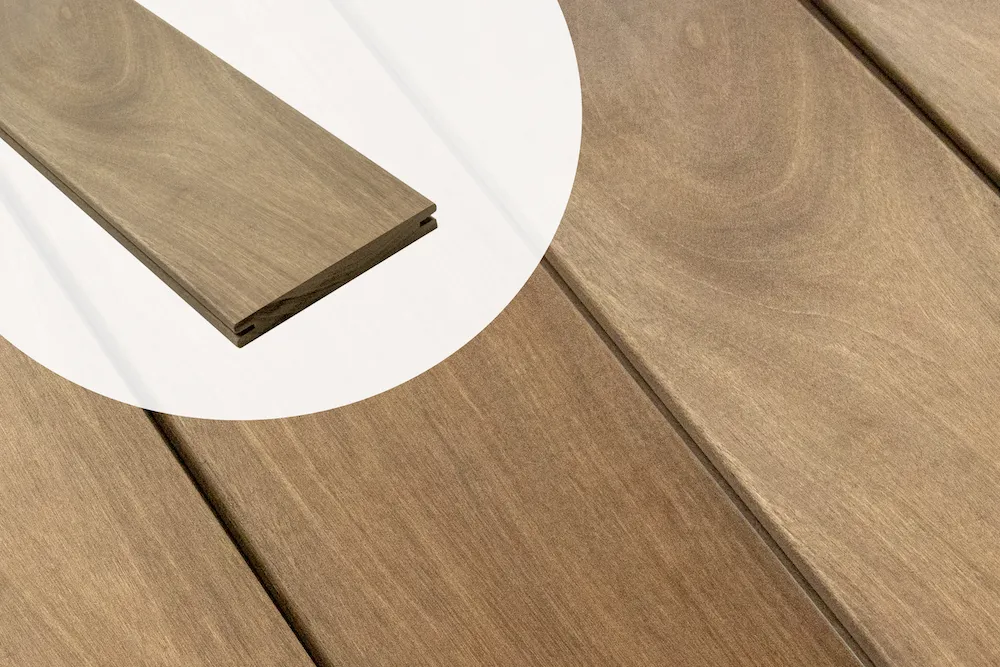 Vlonderplank Bankirai Hardhout 2.1x14.5cm Glad Geschaafd voor Deckwise Clips - 365 cm Goedkoop
