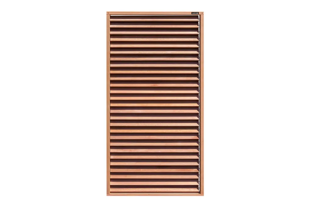 Bestel Nu Louvrescherm Keruing hardhout 180 x 90 cm - 27 planks geschaafd