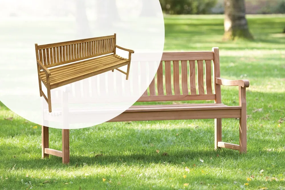 Betaalbaar Tuinbank Hardhout Teak in 4 maten - 210 cm