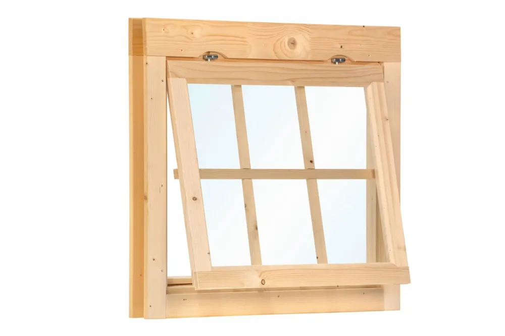 Veilige Betaling Vuren uitzetraam 85x68 cm voor wanddikte 28 t/m 45 mm enkelglas
