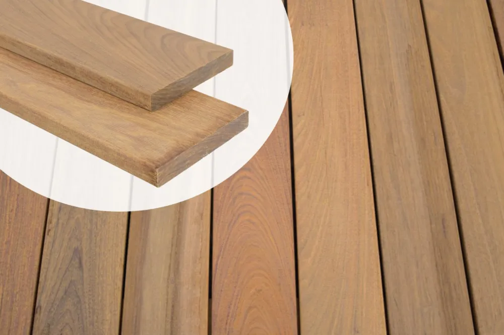 Vlonderplank Ipe Hardhout 2.1x14.5cm Glad Geschaafd Premium FAS - 125 cm Dagaanbieding