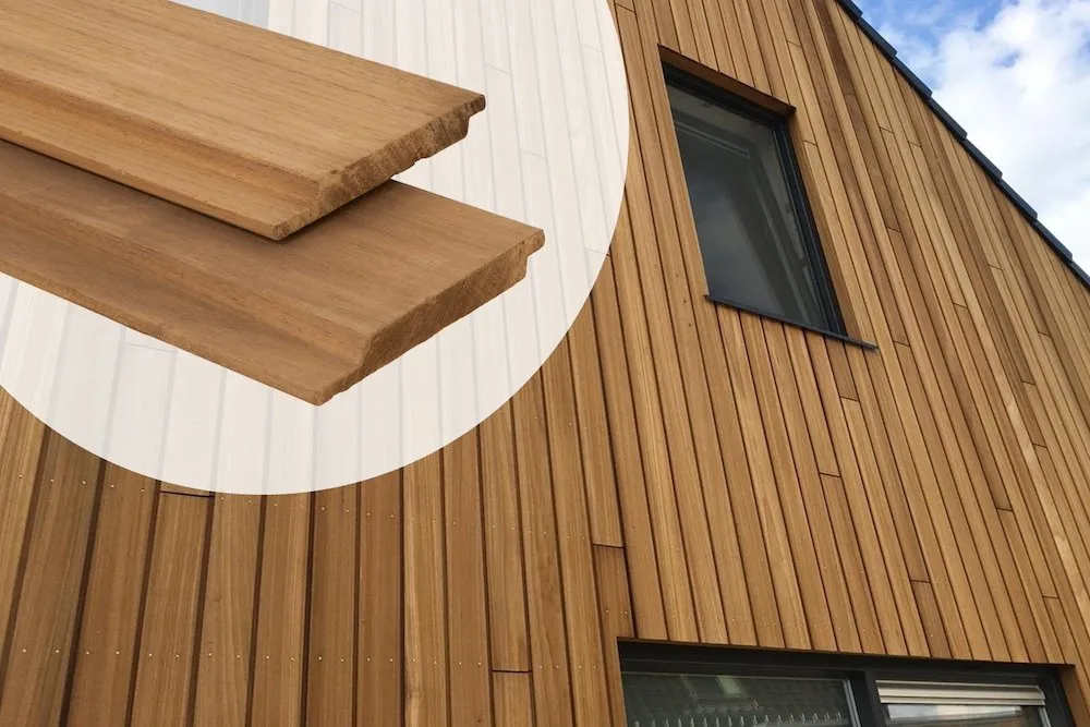 Ayous Channel siding 1.8x14.4cm Verticale Gevelbekleding - 395 cm Merkproduct