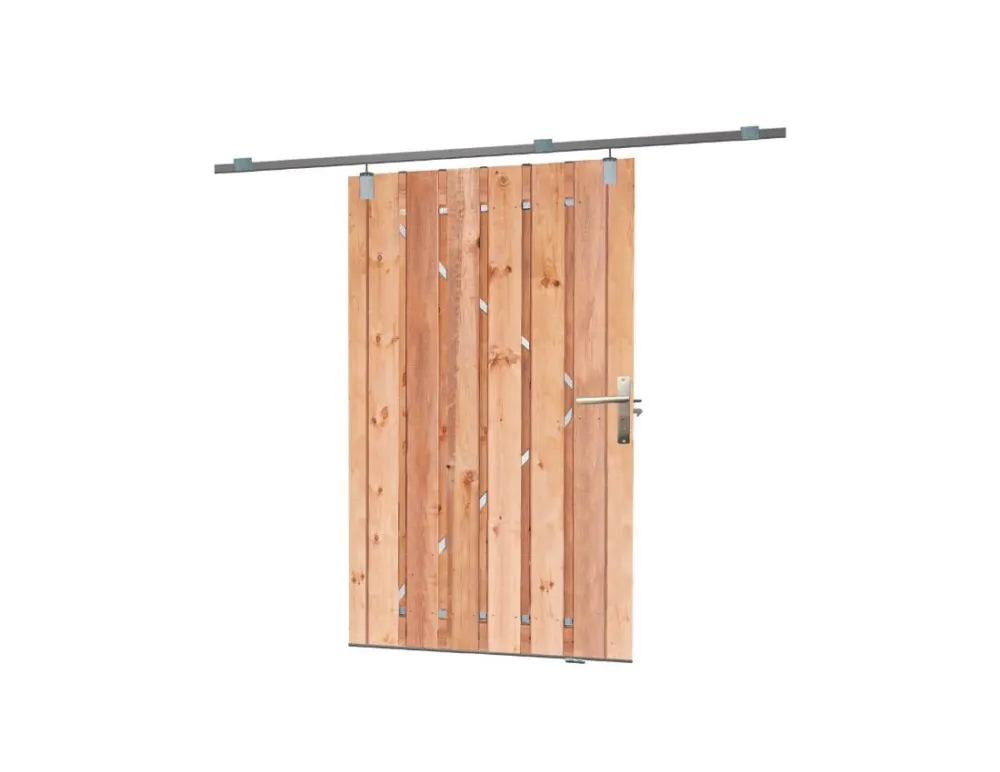 Koop Vandaag Schuttingdeur Red Class Vuren 130x195cm met schuifdeursysteem